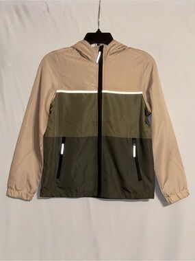 NWT Distortion Kids Colorblock Hooded Windbreaker Jacket Size Small (8)